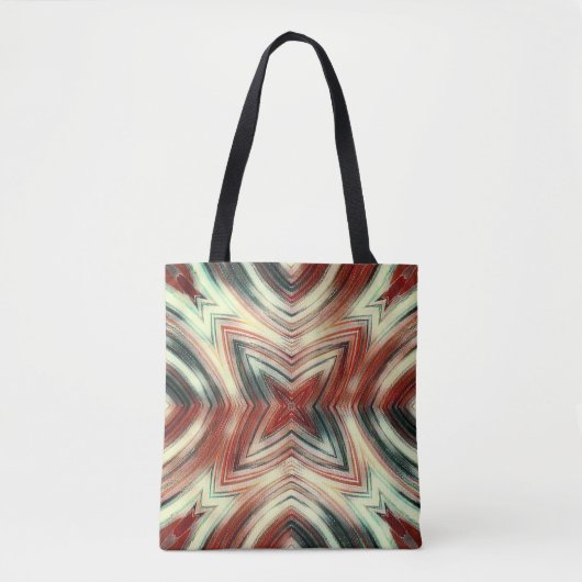 Abstracte moderne vloeistofgolven bruin tote bag (Voorkant)