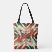 Abstracte moderne vloeistofgolven bruin tote bag (Achterkant)
