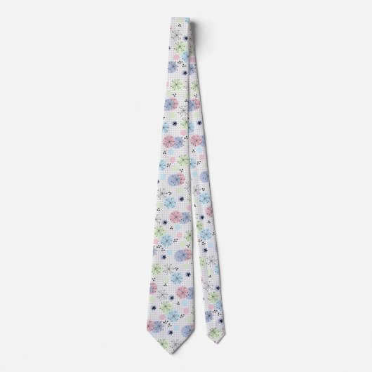 Abstracte moderne vormcirkels polka stipt licht stropdas (Voorkant)