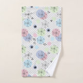 Abstracte moderne vormen cirkels polka stipt licht bad handdoek (Handdoek)