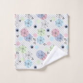 Abstracte moderne vormen cirkels polka stipt licht bad handdoek (Wasdoekje)