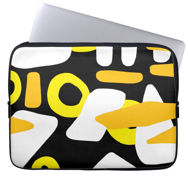 Abstracte moderne vormen laptop sleeve (Voorkant)