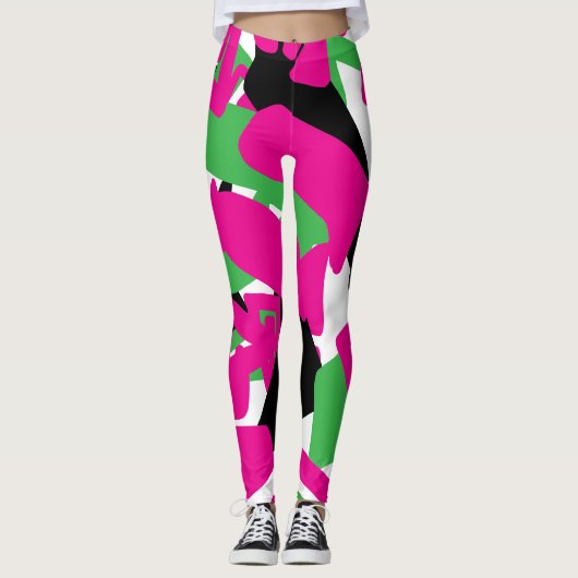 Abstracte moderne vormen leggings (Voorkant)