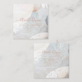 Abstracte moderne vormen van Waterverf Vierkante Visitekaartje (Voorkant / Achterkant)