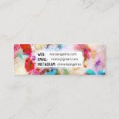 Abstracte Moderne Waterverf rood Mini Visitekaartje (Achterkant)