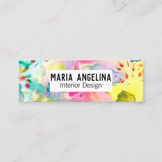 Abstracte Moderne Waterverf van de Splashes van CO Mini Visitekaartje (Voorkant)