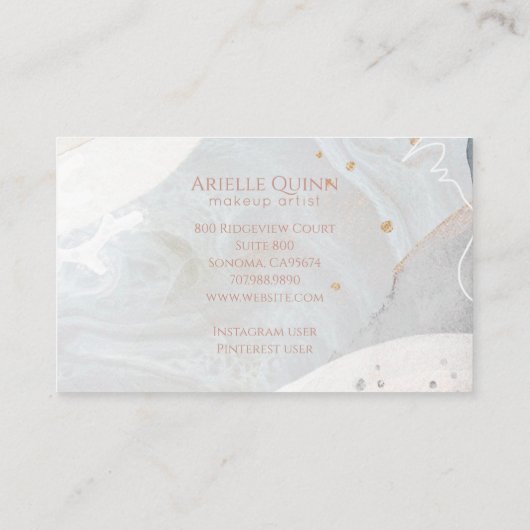 Abstracte moderne Waterverf vormt aardse texturen Visitekaartje (Achterkant)