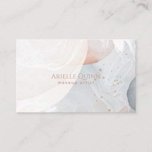 Abstracte moderne Waterverf vormt aardse texturen Visitekaartje (Voorkant)