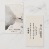 Abstracte moderne Waterverf vormt Visitekaartje (Voorkant / Achterkant)