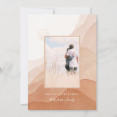 Abstracte moderne Waterverf - Zonnekerstpaar Kaart (Voorkant)