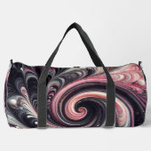 Abstracte moderne wervelende roze, zwart en wit plunjezak (Voorkant)