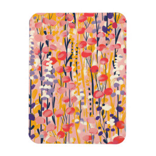 Abstracte Moderne Wilde Bloem Florale Botanische T Magneet
