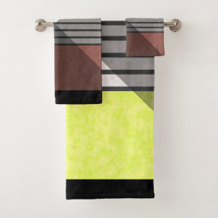 Abstracte moderne witte bl van de kleuren bruine bad handdoek
