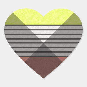 Abstracte moderne witte bl van de kleuren bruine hart sticker