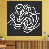 Abstracte moderne witte geometrische lijnen kunst canvas afdruk (Insitu (Woonkamer))