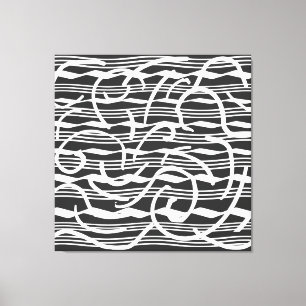 Abstracte moderne witte geometrische lijnen kunst canvas afdruk
