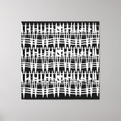 Abstracte moderne witte geometrische lijnen kunst canvas afdruk (Voorkant)