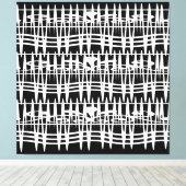 Abstracte moderne witte geometrische lijnen kunst canvas afdruk (Insitu (Houten vloer))