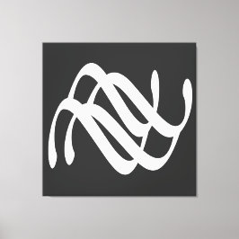 Abstracte moderne witte geometrische lijnen kunst canvas afdruk