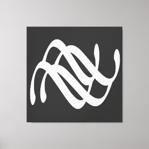 Abstracte moderne witte geometrische lijnen kunst canvas afdruk