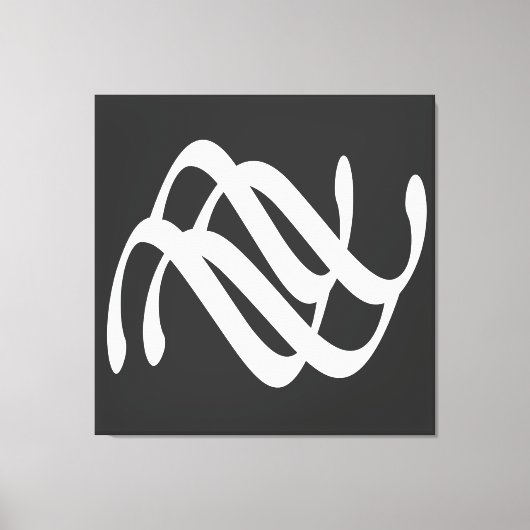 Abstracte moderne witte geometrische lijnen kunst canvas afdruk (Voorkant)