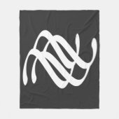 Abstracte moderne witte geometrische lijnen kunst fleece deken (Voorkant)