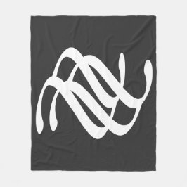 Abstracte moderne witte geometrische lijnen kunst fleece deken