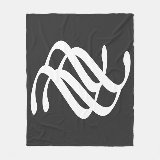 Abstracte moderne witte geometrische lijnen kunst fleece deken (Voorkant)