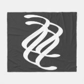 Abstracte moderne witte geometrische lijnen kunst fleece deken (Voorkant (Horizontaal))