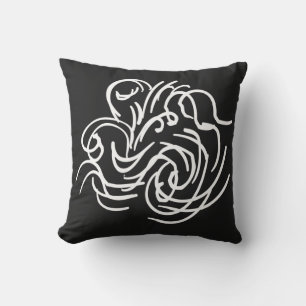 Abstracte moderne witte geometrische lijnen kunst kussen