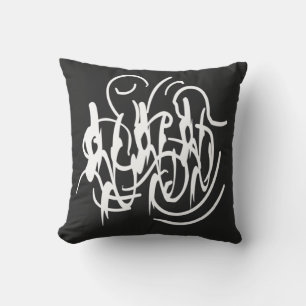 Abstracte moderne witte geometrische lijnen kunst kussen