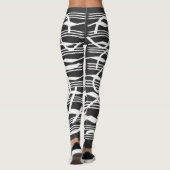 Abstracte moderne witte geometrische lijnen kunst leggings (Achterkant)