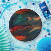 Abstracte moderne zachte gradiëntvloeistof met waz papieren bordje (Feest)