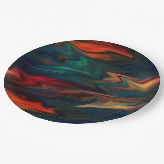 Abstracte moderne zachte gradiëntvloeistof met waz papieren bordje (Gekanteld)