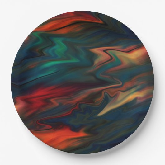 Abstracte moderne zachte gradiëntvloeistof met waz papieren bordje (Voorkant)