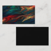 Abstracte moderne zachte gradiëntvloeistof met waz visitekaartje (Voorkant / Achterkant)
