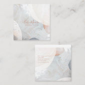 Abstracte moderne zachte Waterverf Vierkante Visitekaartje (Voorkant / Achterkant)