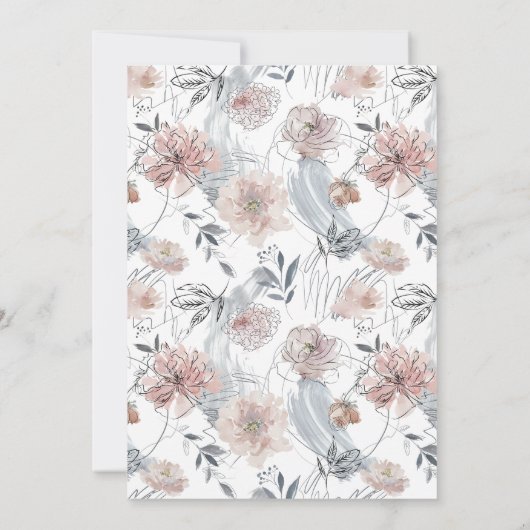 Abstracte moderne zomertuin kaart (Achterkant)