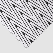 Abstracte moderne zwart-wit Zig Zag Tissuepapier (Detail)