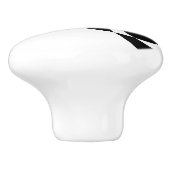 Abstracte moderne zwart-witkunst keramische knop (Zijkant)