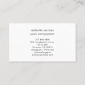 Abstracte moderne Zwarte Shapes van Terracotta Visitekaartje (Achterkant)