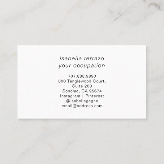 Abstracte moderne Zwarte Shapes van Terracotta Visitekaartje (Achterkant)