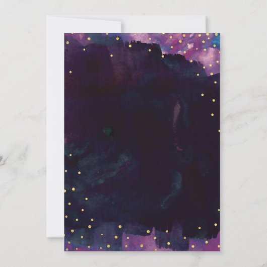 Abstracte moderne zwarte Waterverf Sla de datum op Save The Date (Achterkant)