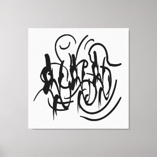 abstracte modernistische geometrische lijnkunst canvas afdruk