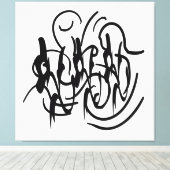 abstracte modernistische geometrische lijnkunst canvas afdruk (Insitu (Houten vloer))