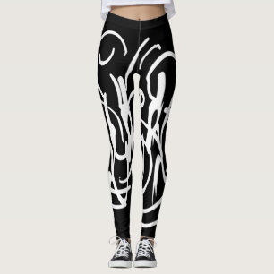 abstracte modernistische geometrische lijnkunst leggings
