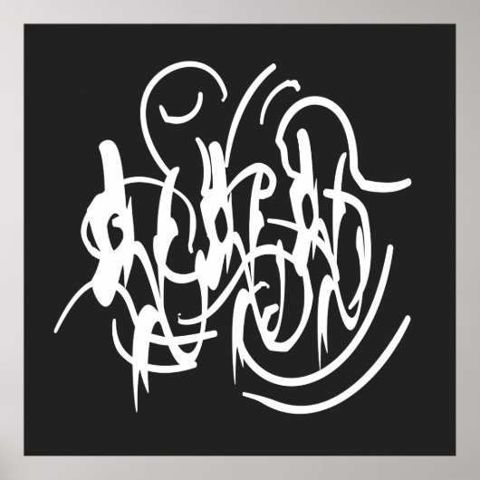 abstracte modernistische geometrische lijnkunst poster (Voorkant)