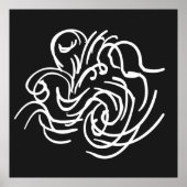 abstracte modernistische geometrische lijnkunst poster (Voorkant)