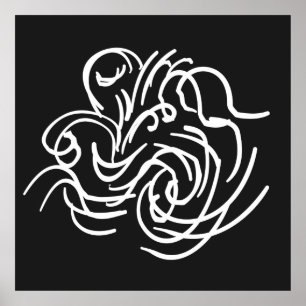 abstracte modernistische geometrische lijnkunst poster