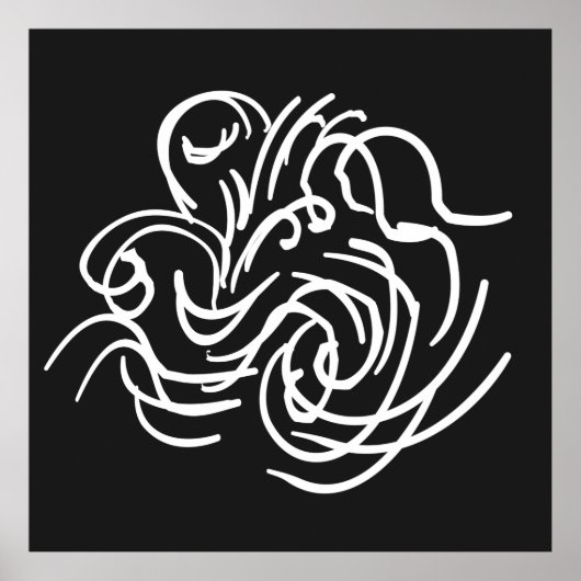 abstracte modernistische geometrische lijnkunst poster (Voorkant)